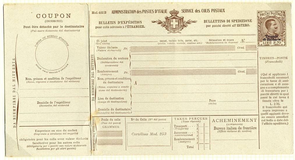 parcel card